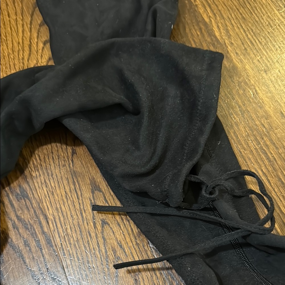 **Black Faux Suede Women's Boots** - Picture 4 of 4